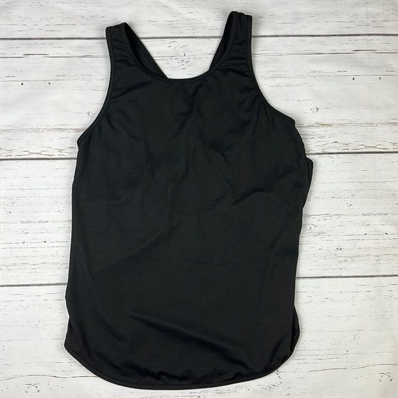SHEIN Black Mesh Racerback Athletic Tank - Picture 1 of 7